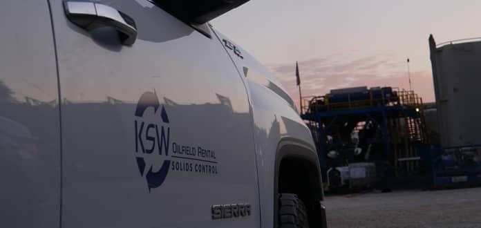 Side of truck with KSW logo on it